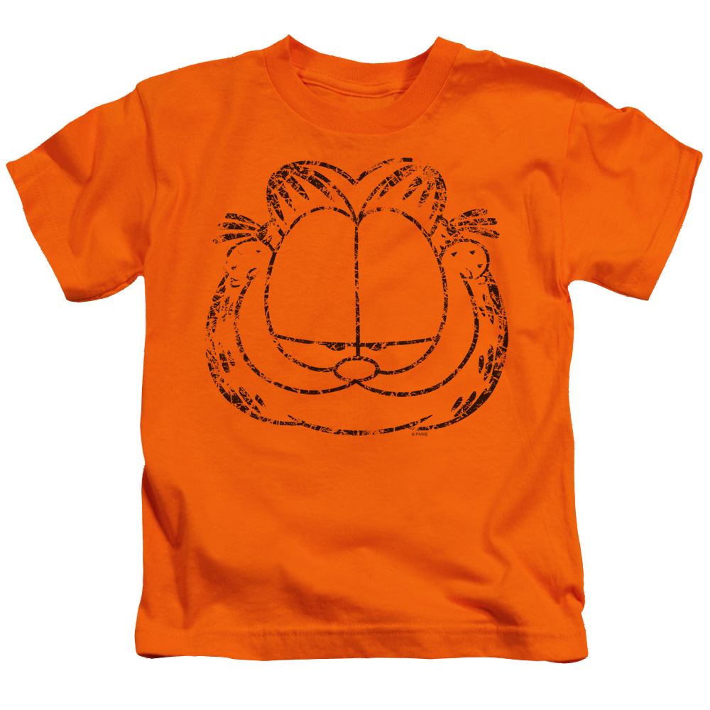 Garfield Smirking Distressed - Kid's T-Shirt (Ages 4-7) Kid's T-Shirt (Ages 4-7) Garfield   