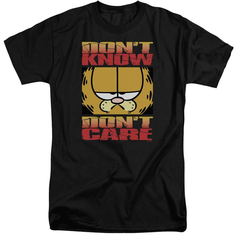 Garfield Dont Know Dont Care - Men's Tall Fit T-Shirt Men's Tall Fit T-Shirt Garfield   