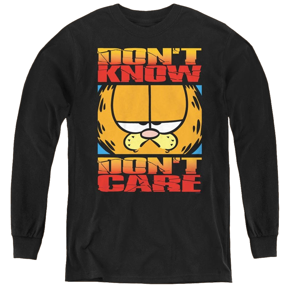Garfield Dont Know Dont Care - Youth Long Sleeve T-Shirt Youth Long Sleeve T-Shirt Garfield   
