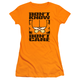 Garfield Dont Know Dont Care - Juniors T-Shirt Juniors T-Shirt Garfield   