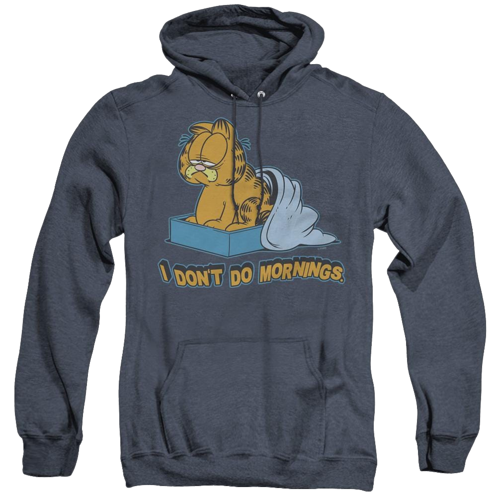 Garfield I Dont Do Mornings - Heather Pullover Hoodie Heather Pullover Hoodie Garfield   