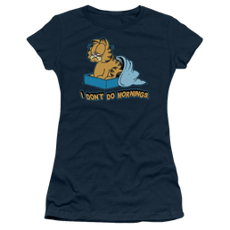 Garfield I Dont Do Mornings - Juniors T-Shirt Juniors T-Shirt Garfield   