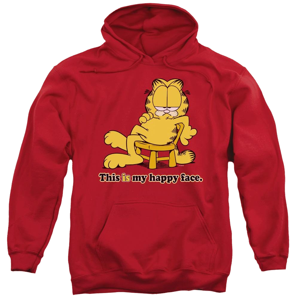 Garfield Happy Face - Pullover Hoodie Pullover Hoodie Garfield   