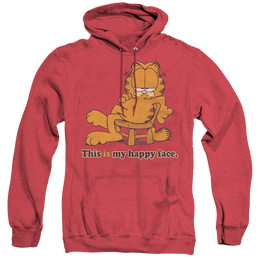 Garfield Happy Face - Heather Pullover Hoodie Heather Pullover Hoodie Garfield   