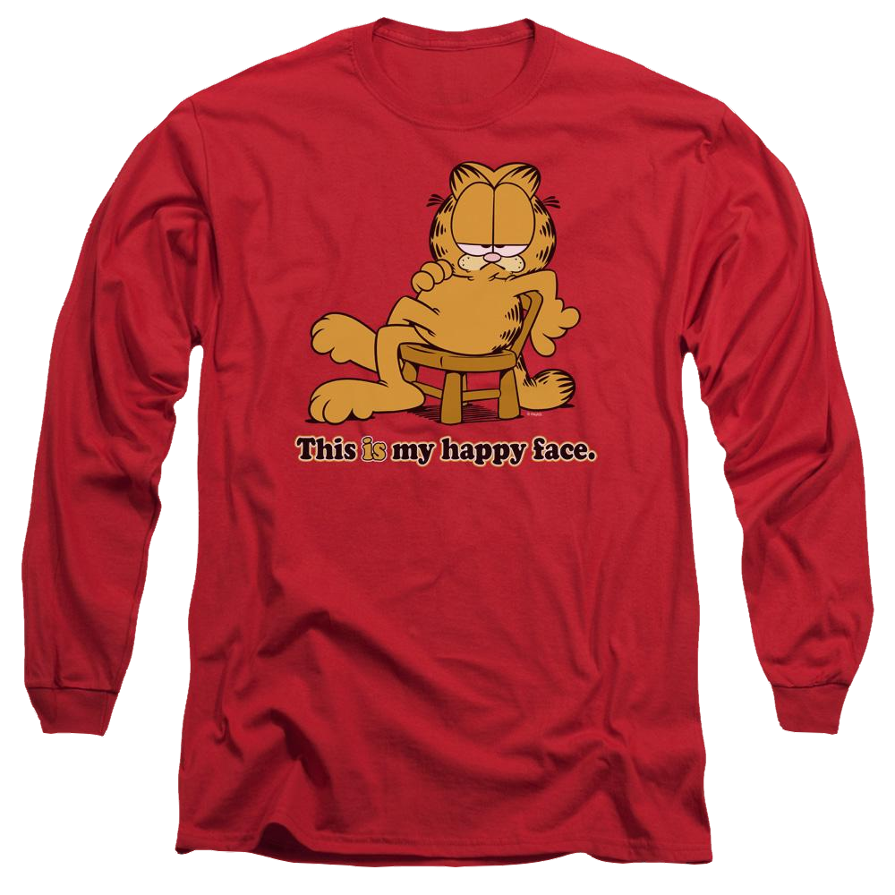 Garfield Happy Face - Men's Long Sleeve T-Shirt Men's Long Sleeve T-Shirt Garfield   