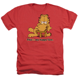 Garfield Happy Face - Men's Heather T-Shirt Men's Heather T-Shirt Garfield   