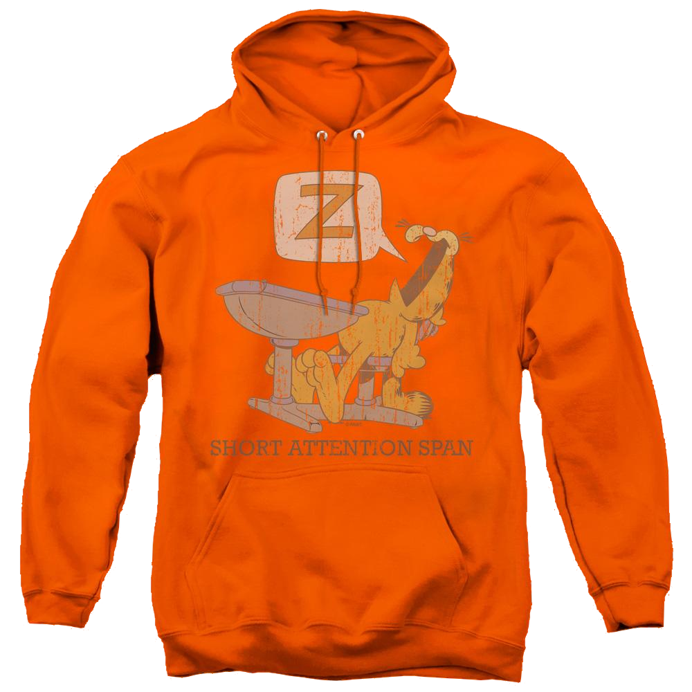 Garfield Attention Span - Pullover Hoodie Pullover Hoodie Garfield   