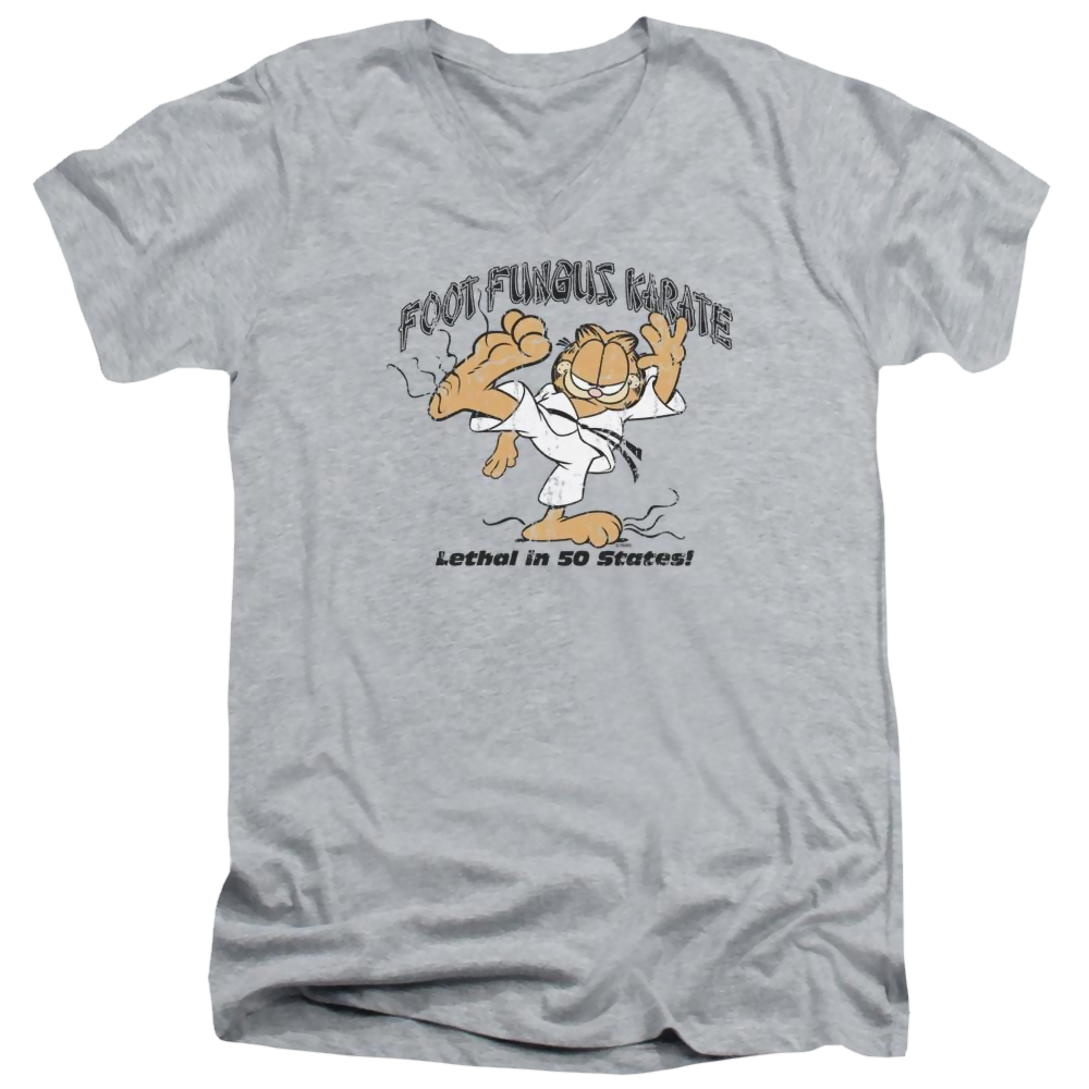 Garfield Foot Fungus Karate - Men's V-Neck T-Shirt Men's V-Neck T-Shirt Garfield   