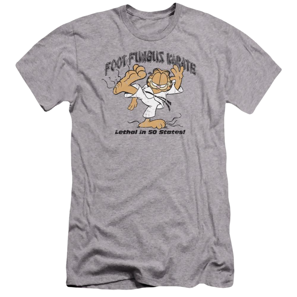 Garfield Foot Fungus Karate - Men's Premium Slim Fit T-Shirt Men's Premium Slim Fit T-Shirt Garfield   