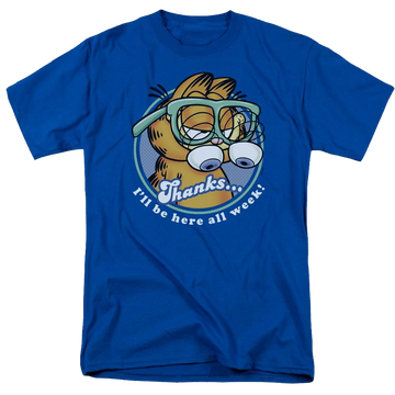 Royal men's regular fit t-shirt with Garfield Performing graphic
