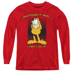 Garfield I Didnt Do It - Youth Long Sleeve T-Shirt Youth Long Sleeve T-Shirt Garfield   