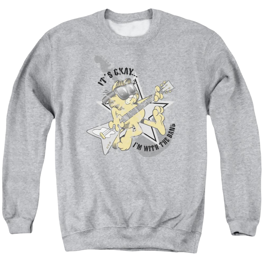 Garfield I'm With The Band - Men's Crewneck Sweatshirt Men's Crewneck Sweatshirt Garfield   