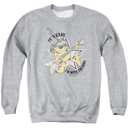 Garfield I'm With The Band - Men's Crewneck Sweatshirt Men's Crewneck Sweatshirt Garfield   