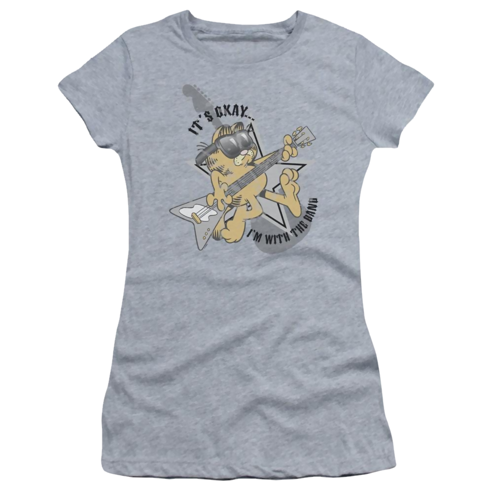 Garfield Im With The Band - Juniors T-Shirt Juniors T-Shirt Garfield   