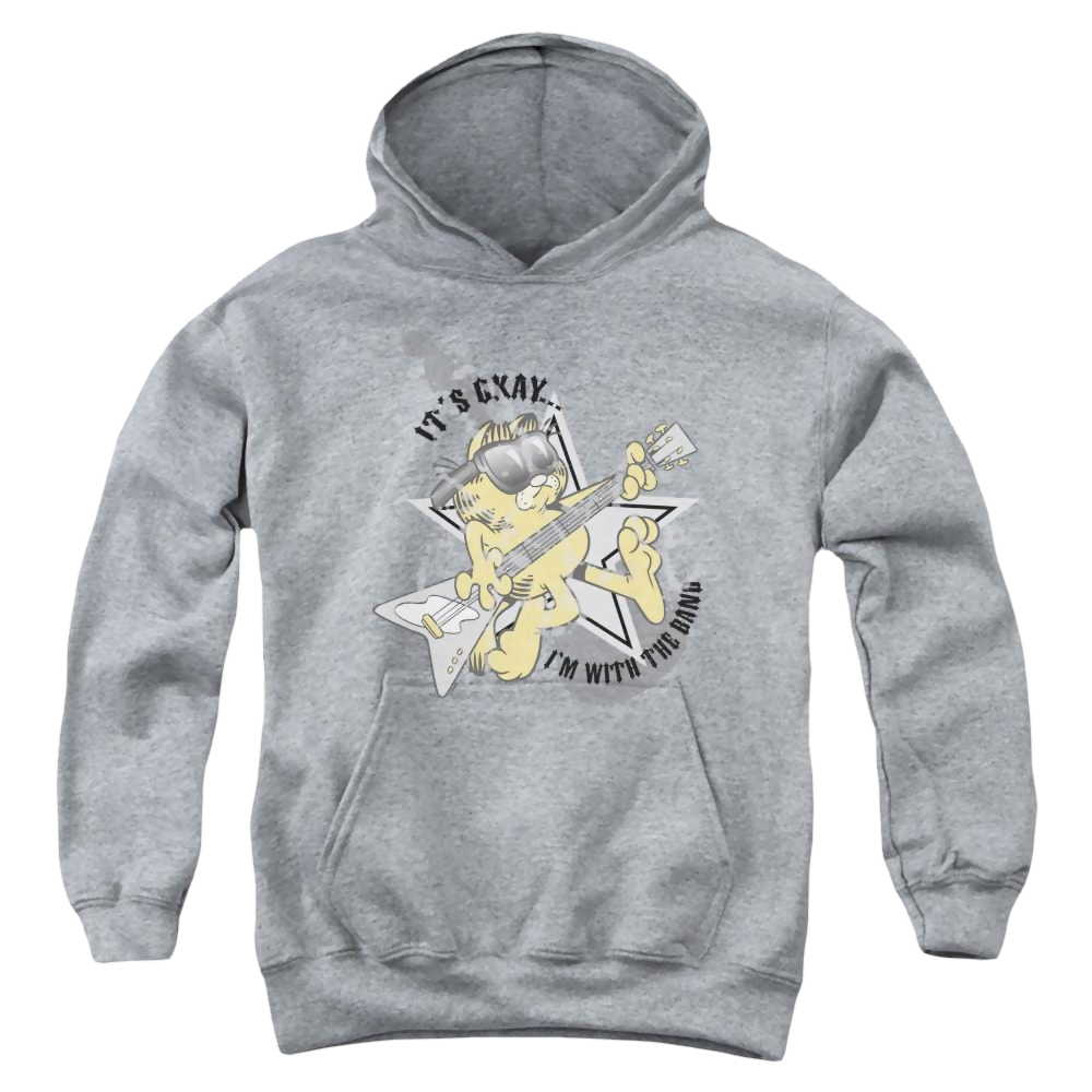 Garfield Im With The Band - Youth Hoodie (Ages 8-12) Youth Hoodie (Ages 8-12) Garfield   