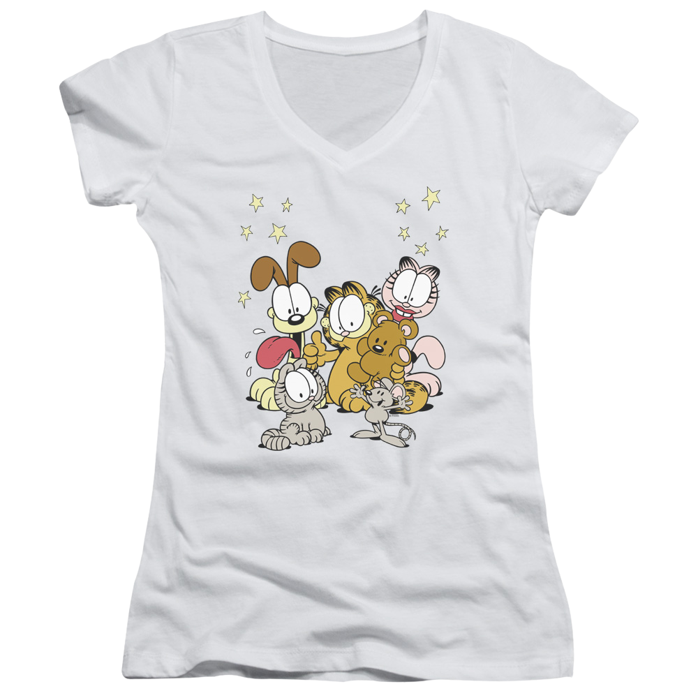 Garfield Friends Are Best - Juniors V-Neck T-Shirt Juniors V-Neck T-Shirt Garfield   