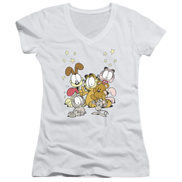 Garfield Friends Are Best - Juniors V-Neck T-Shirt Juniors V-Neck T-Shirt Garfield   