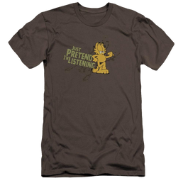 Garfield Just Pretend Im Listening - Men's Premium Slim Fit T-Shirt Men's Premium Slim Fit T-Shirt Garfield   