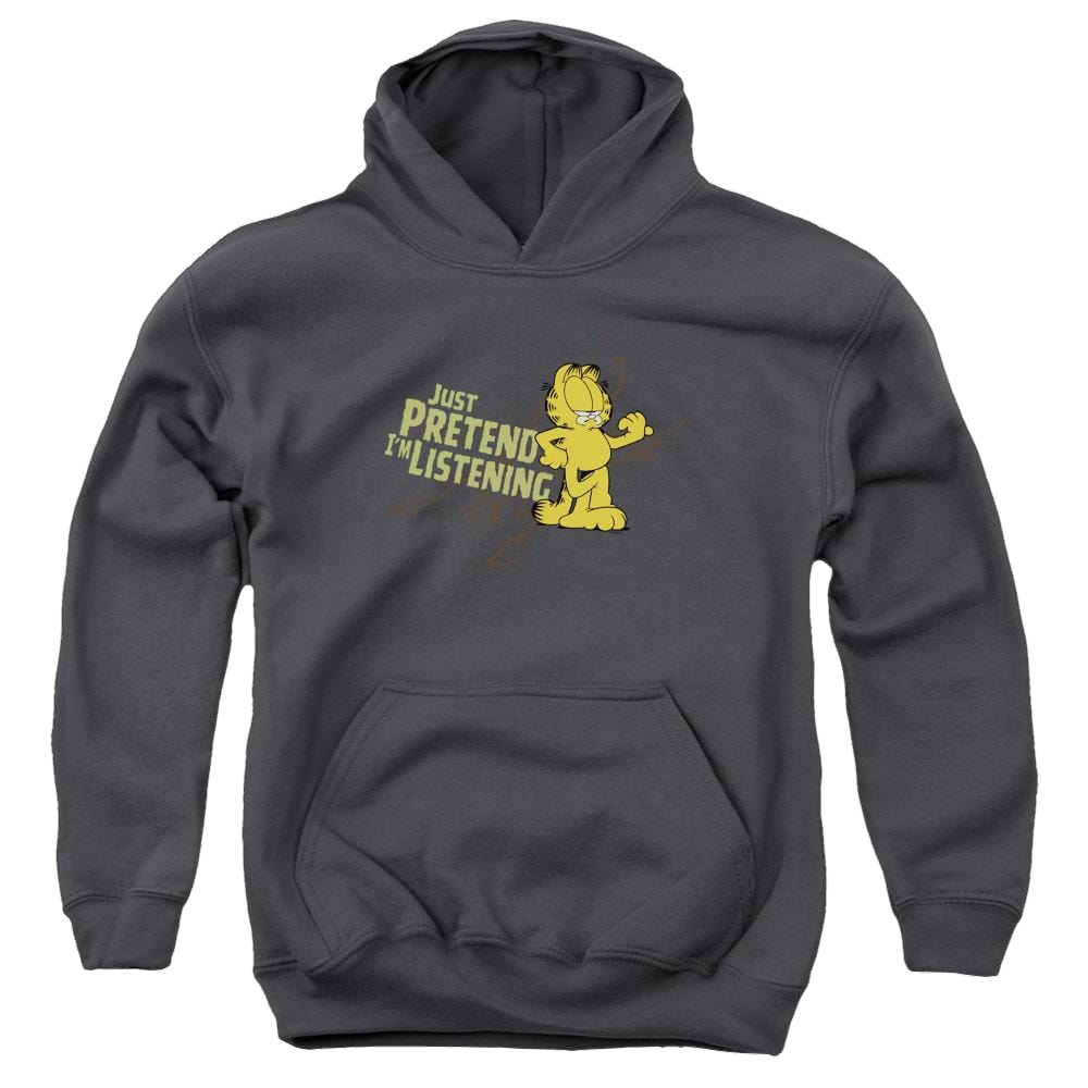 Garfield Just Pretend Im Listening - Youth Hoodie (Ages 8-12) Youth Hoodie (Ages 8-12) Garfield   