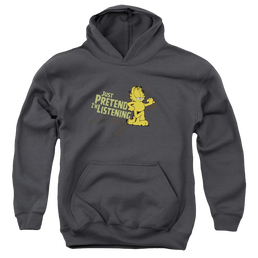 Garfield Just Pretend Im Listening - Youth Hoodie (Ages 8-12) Youth Hoodie (Ages 8-12) Garfield   