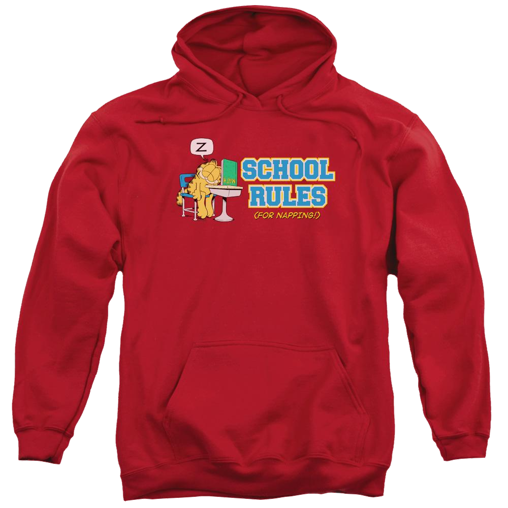 Garfield School Rules - Pullover Hoodie Pullover Hoodie Garfield   
