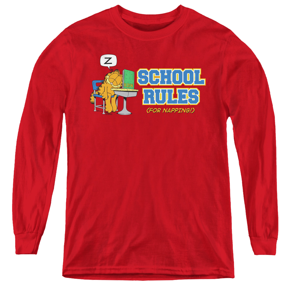 Garfield School Rules - Youth Long Sleeve T-Shirt Youth Long Sleeve T-Shirt Garfield   