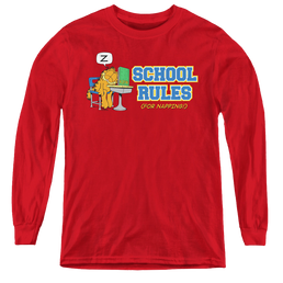 Garfield School Rules - Youth Long Sleeve T-Shirt Youth Long Sleeve T-Shirt Garfield   