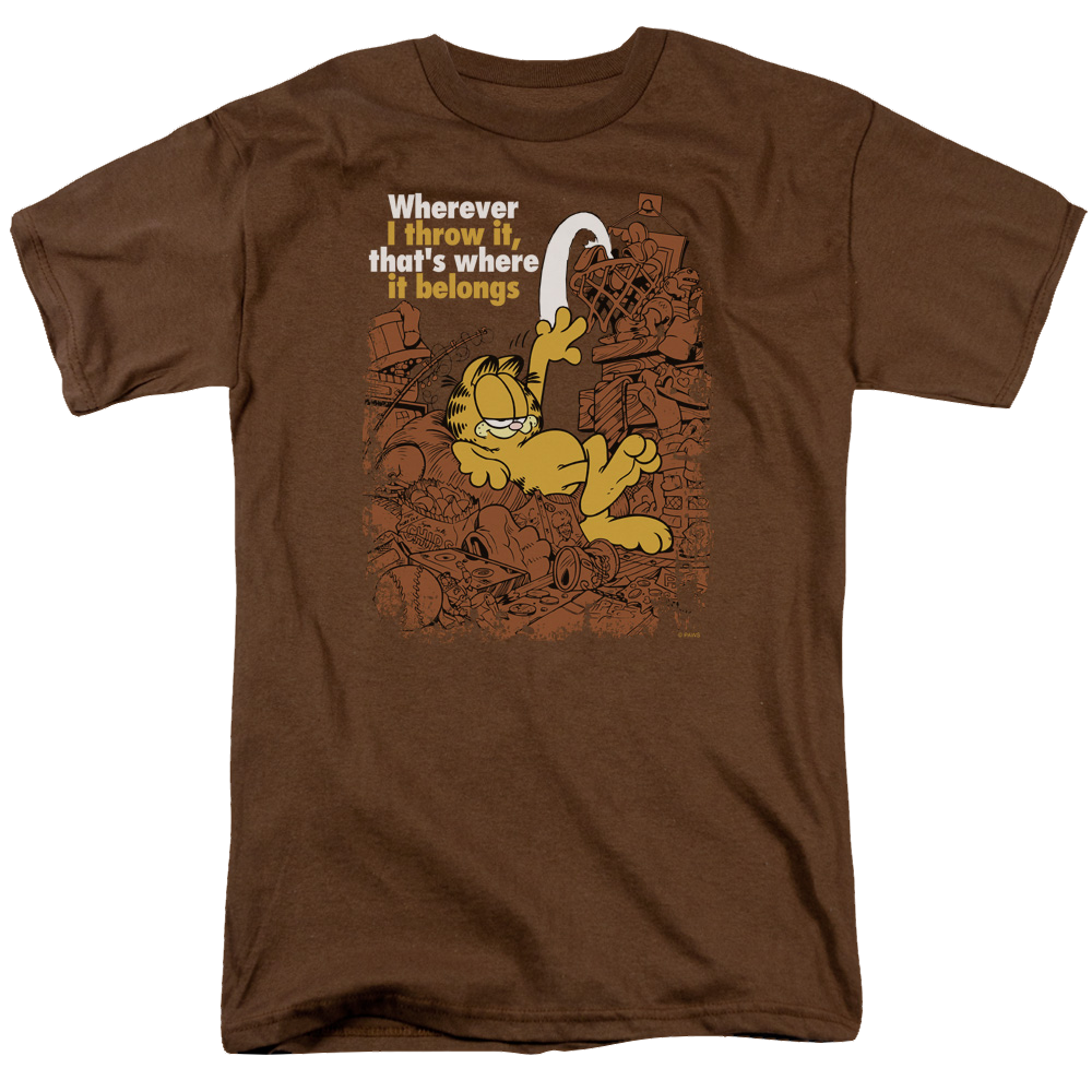 Garfield Where It Belongs - Men's Regular Fit T-Shirt Men's Regular Fit T-Shirt Garfield   
