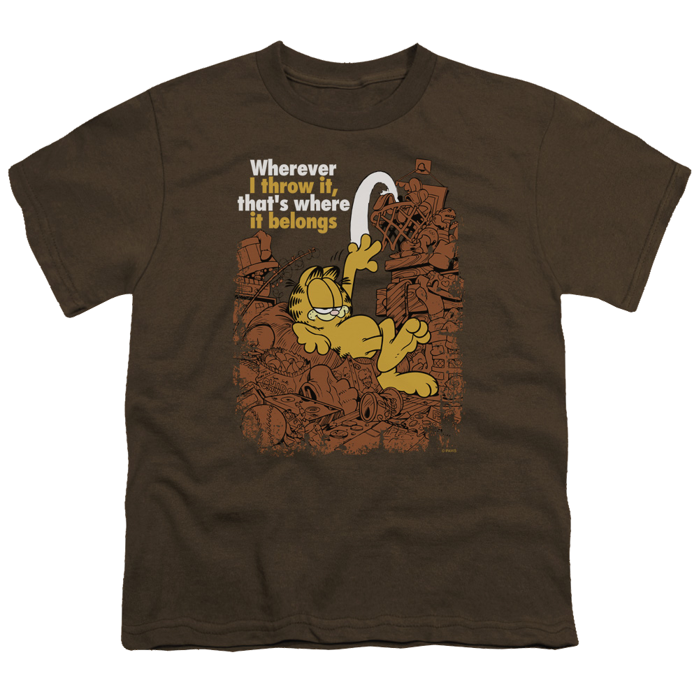 Garfield Where It Belongs - Youth T-Shirt (Ages 8-12) Youth T-Shirt (Ages 8-12) Garfield   