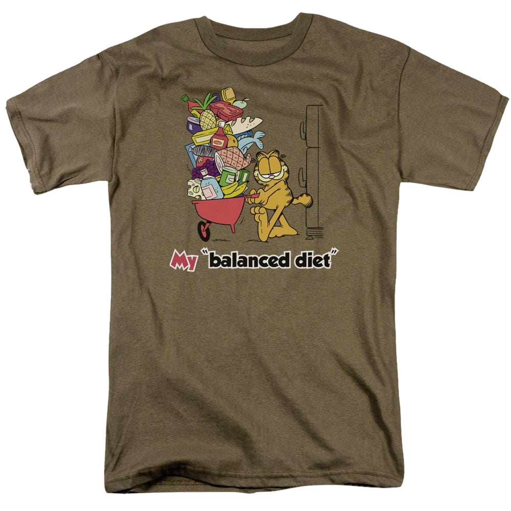 Garfield Balanced Diet - Men's Regular Fit T-Shirt Men's Regular Fit T-Shirt Garfield   