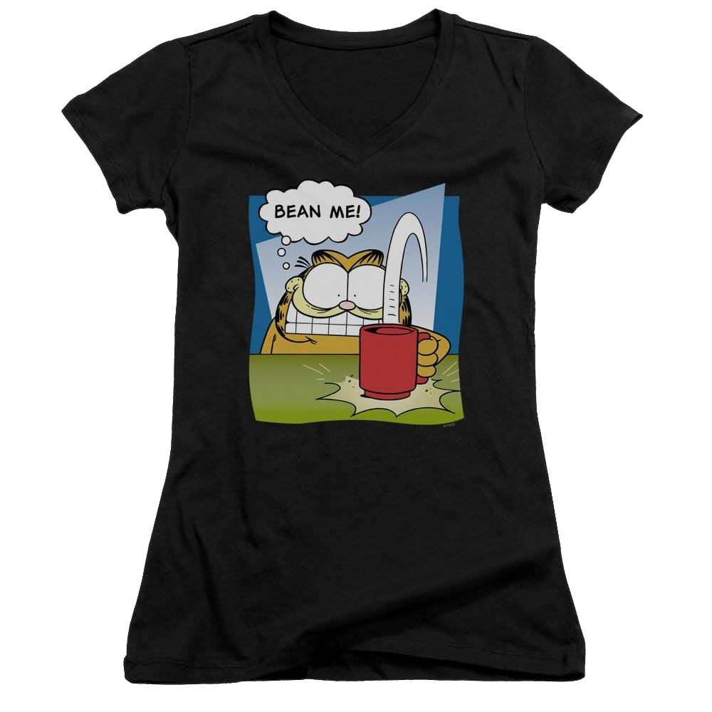 Garfield Bean Me - Juniors V-Neck T-Shirt Juniors V-Neck T-Shirt Garfield   