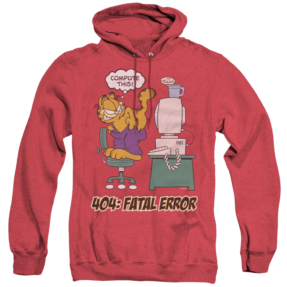 Garfield Compute This - Heather Pullover Hoodie Heather Pullover Hoodie Garfield   