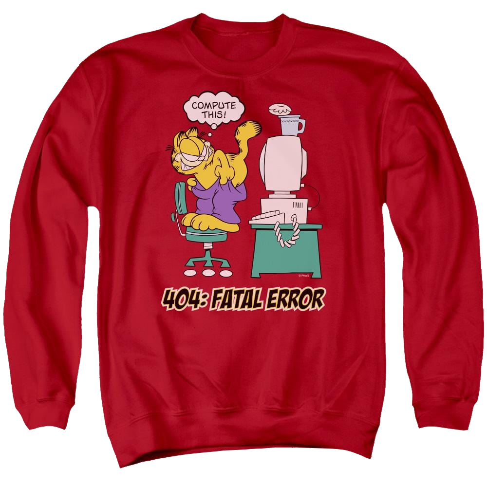 Garfield Compute This - Men's Crewneck Sweatshirt Men's Crewneck Sweatshirt Garfield   