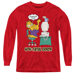 Garfield Compute This - Youth Long Sleeve T-Shirt Youth Long Sleeve T-Shirt Garfield   