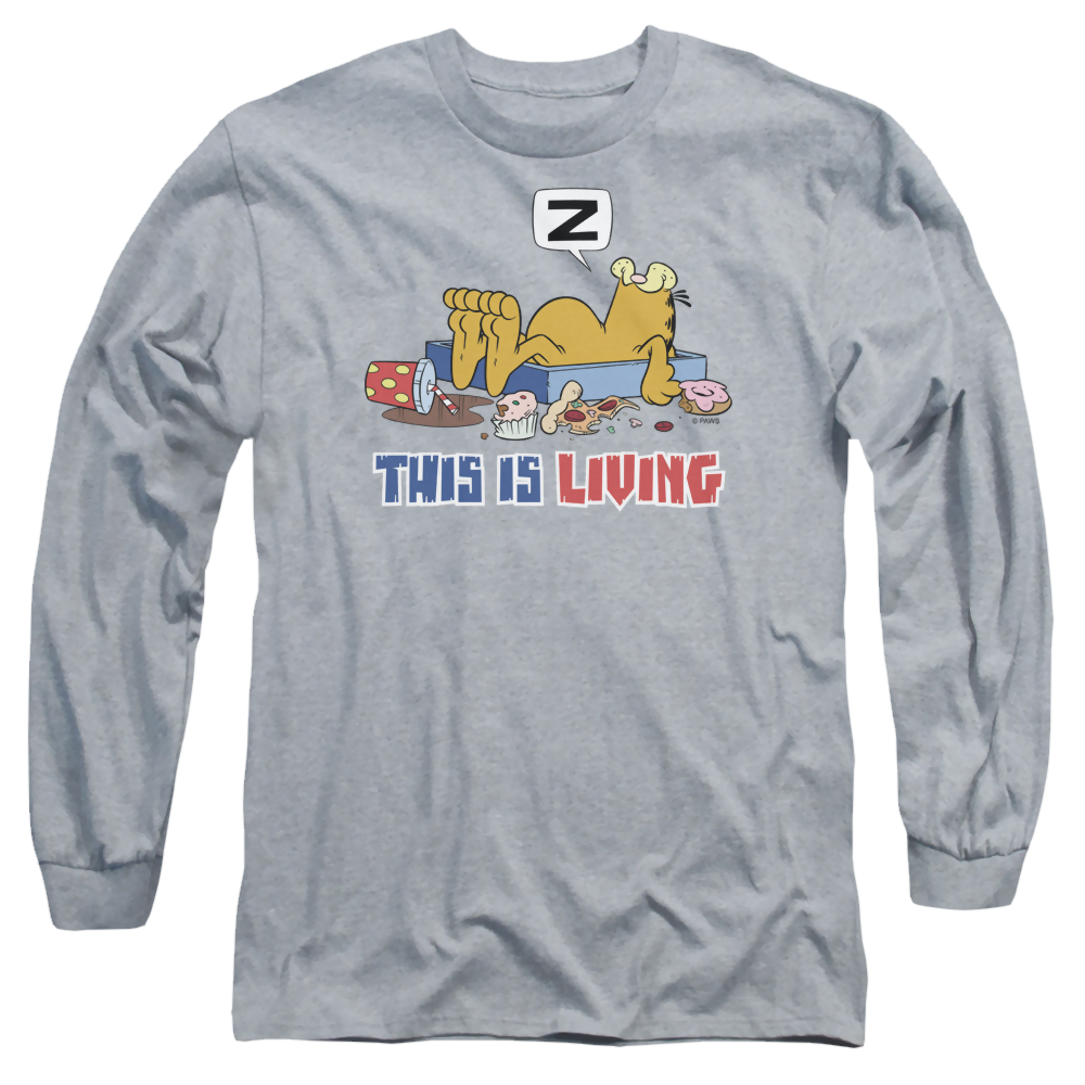 Garfield This Is Living - Men's Long Sleeve T-Shirt Men's Long Sleeve T-Shirt Garfield   