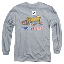 Garfield This Is Living - Men's Long Sleeve T-Shirt Men's Long Sleeve T-Shirt Garfield   