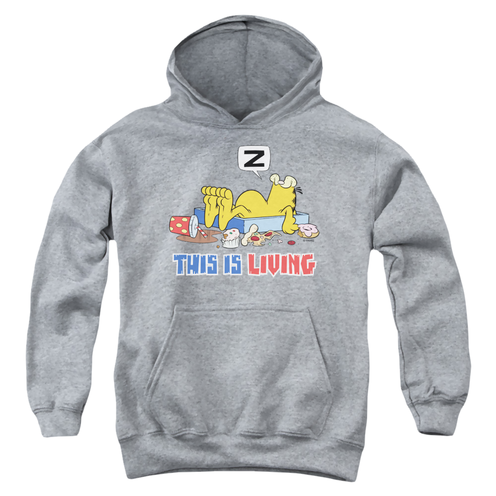 Garfield This Is Living - Youth Hoodie (Ages 8-12) Youth Hoodie (Ages 8-12) Garfield   