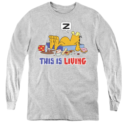 Garfield This Is Living - Youth Long Sleeve T-Shirt Youth Long Sleeve T-Shirt Garfield   