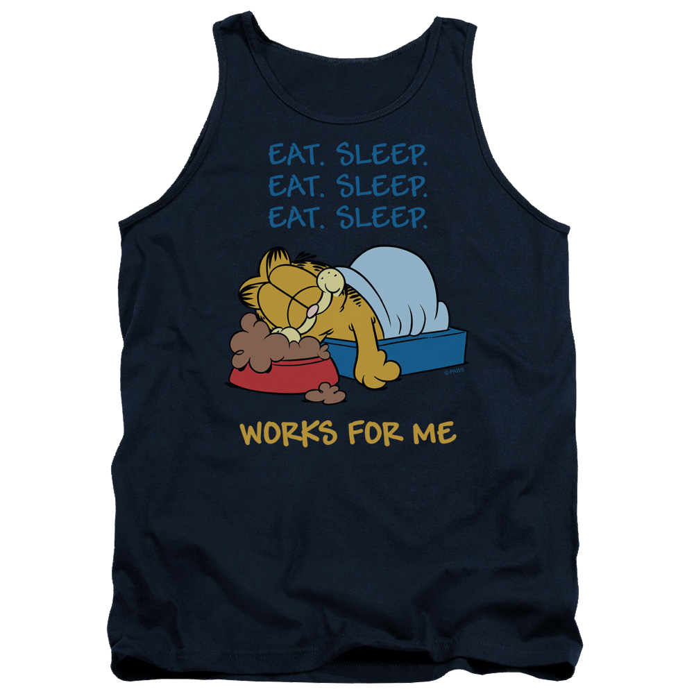 Garfield Works For Me Men's Tank Men's Tank Garfield   