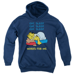 Garfield Works For Me - Youth Hoodie (Ages 8-12) Youth Hoodie (Ages 8-12) Garfield   