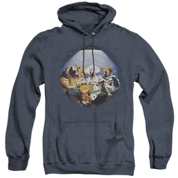 Garfield Playing With The Big Dogs - Heather Pullover Hoodie Heather Pullover Hoodie Garfield   
