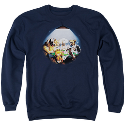 Garfield Playing With The Big Dogs - Men's Crewneck Sweatshirt Men's Crewneck Sweatshirt Garfield   
