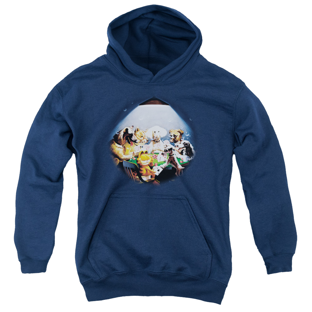 Garfield Playing With The Big Dogs - Youth Hoodie (Ages 8-12) Youth Hoodie (Ages 8-12) Garfield   