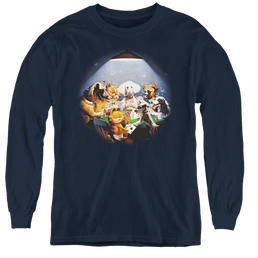 Garfield Playing With The Big Dogs - Youth Long Sleeve T-Shirt Youth Long Sleeve T-Shirt Garfield   