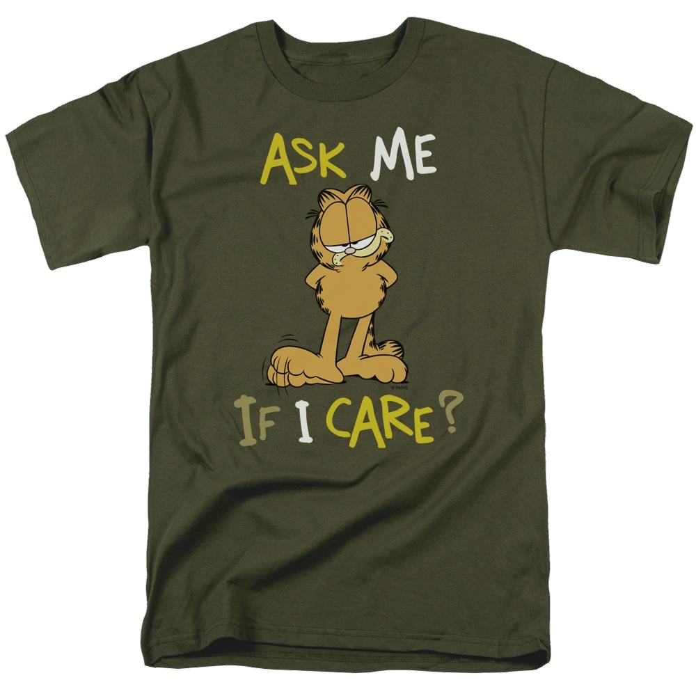 Garfield Ask Me If I Care - Men's Regular Fit T-Shirt Men's Regular Fit T-Shirt Garfield   