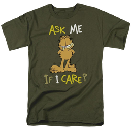 Garfield Ask Me If I Care - Men's Regular Fit T-Shirt Men's Regular Fit T-Shirt Garfield   