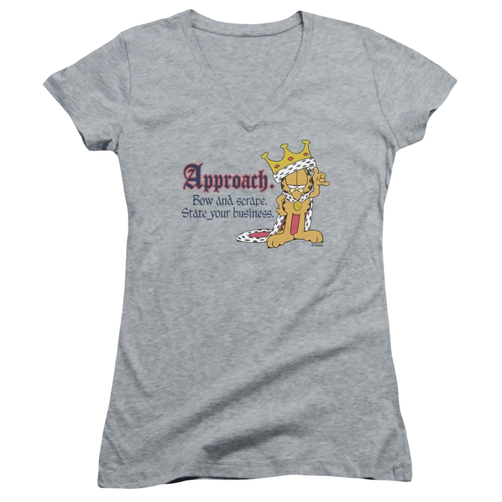 Garfield State Your Business - Juniors V-Neck T-Shirt Juniors V-Neck T-Shirt Garfield   
