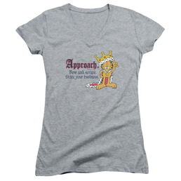 Garfield State Your Business - Juniors V-Neck T-Shirt Juniors V-Neck T-Shirt Garfield   