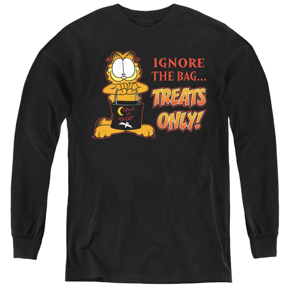 Garfield Treats Only - Youth Long Sleeve T-Shirt Youth Long Sleeve T-Shirt Garfield   