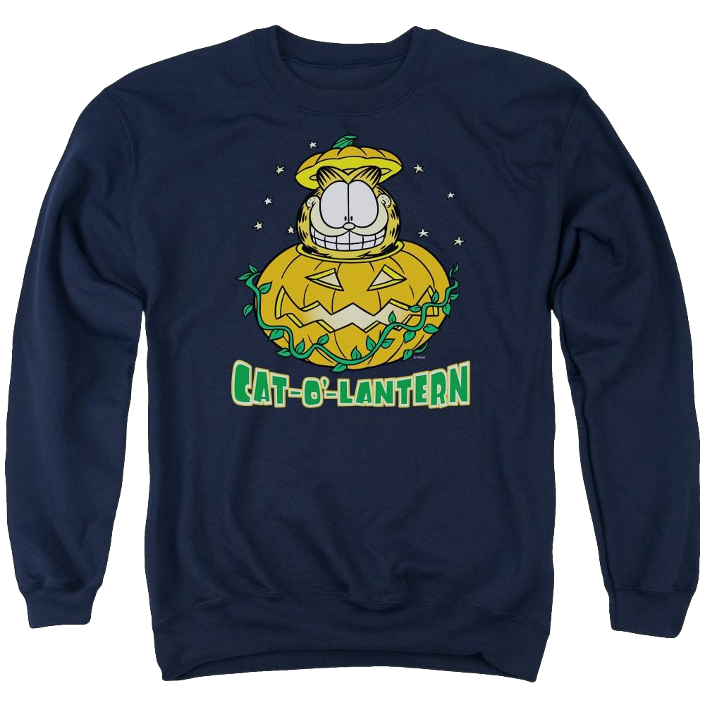 Garfield Cat O Lantern - Men's Crewneck Sweatshirt Men's Crewneck Sweatshirt Garfield   